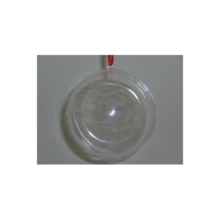 BOULE 14CM PLEXI TRANSPARENT