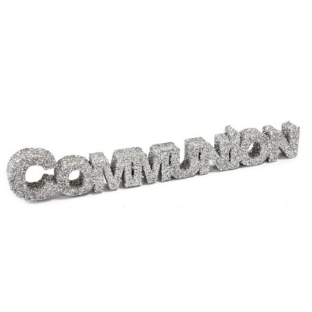DECO TABLE "COMMUNION" ARGENT