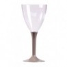 10 VERRE A VIN PIED ARGENT REUTILISABLE