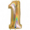 CHIFFRE '1' 40"/102CM OR HOLOGRAPHI