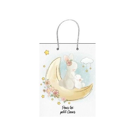 SAC CADEAU PAILL G+ PM LAPIN