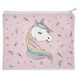 POCHETTE LICORNE ROSE