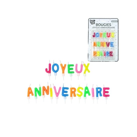 BOUGIE JOYEUX ANNIVERSAIRE LETTRE X18 M4