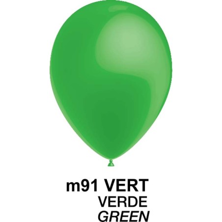 100 BALLONS 5" (13CM) METAL VERT