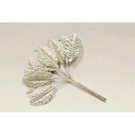 24 FEUILLES ARGENT METALLISE