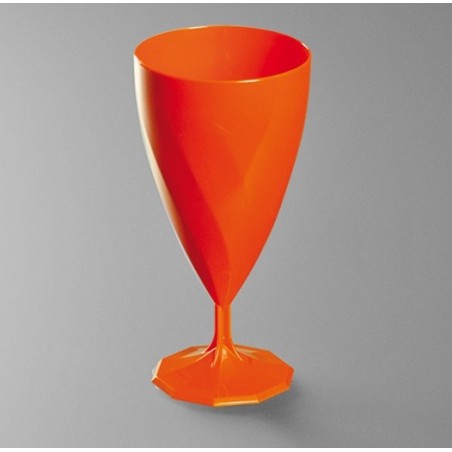 6 VERRES A VIN ORANGE 15/18 MONOBLOC