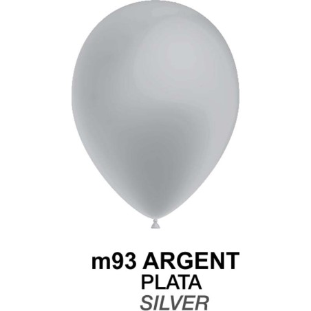 12 BALLONS 11" (28CM) METAL ARGENT