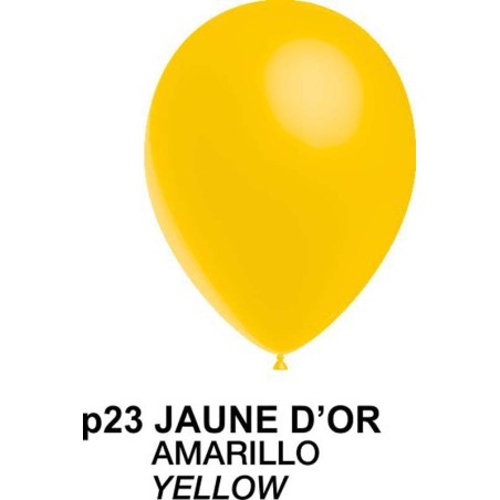 100 BALLONS 5" (13CM) JAUNE OR