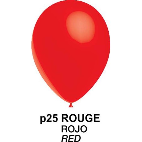 100 BALLONS 5" (13CM) ROUGE