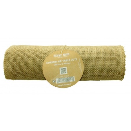 CHEMIN DE TABLE JUTE 26CMX5M