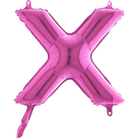 LETTRE X 34CM FUSHIA 14"