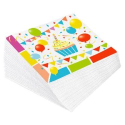 12 SERVIETTE 2 PLIS 33X33...