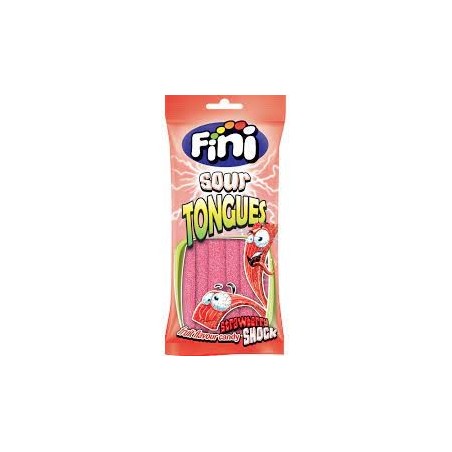 FINI SOUR TONGUES FRAISE 90G