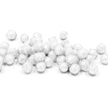 BOULE 10GRS BLANC PAILLETTEE 8MM