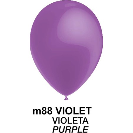 100 BALLONS 11" (28CM) METAL VIOLET