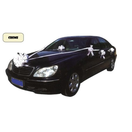 KIT  DECO VOITURE CREME PR MARIAGE