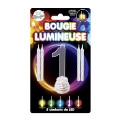 BOUGIE 1 CLIGNOTANTE+4 BOUG...