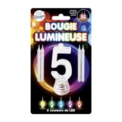 BOUGIE 5 CLIGNOTANTE+4 BOUG...