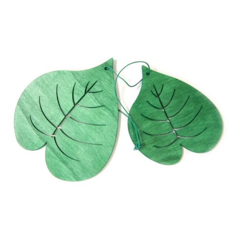 2 FEUILLES DELICIOSA BOIS DECO