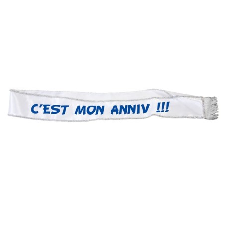 ECHARPE SATIN "C'EST MON ANNIV "