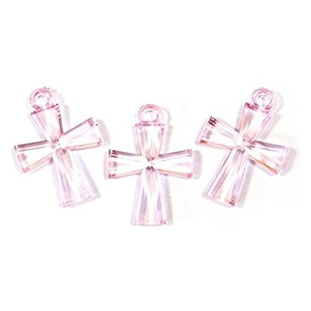 10 CROIX TRANSPARENTES ROSE