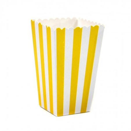 10 BOÎTES JAUNE POPCORN +COUVERCLE