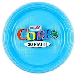 25 ASSIETTES PLATES BLEU...