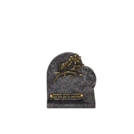 PLAQUE COEUR 20 X 20 CM+ SOCLE CHAMP P