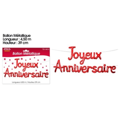 MILAR ROUGE JOYEUX ANNIVERSAIRE