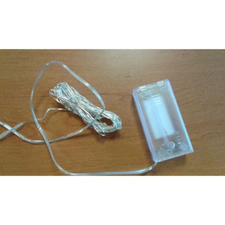 GUIRLANDE 40 LEDS CHROME BLANC