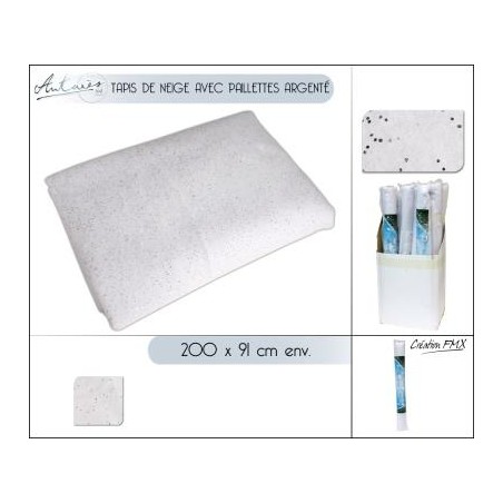 TAPIS DE NEIGE+ PAILLETTES 200X91CM