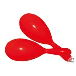 2 MARACAS ROUGE, BLEU 19CM