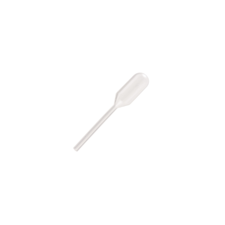 10 PIPETTES TRANSPARENTES PE 1,5ML 6,3CM