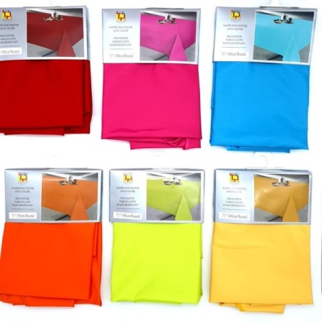 NAPPE COULEUR RONDE 180CM POLYESTER