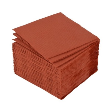 40 SERVIETTE COCKTAIL TERRACOTTA 25X25