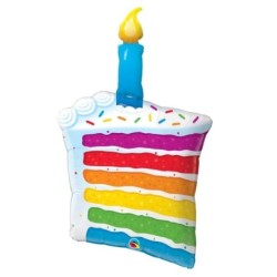 RAINBOW CAKE AND CANDLE-...