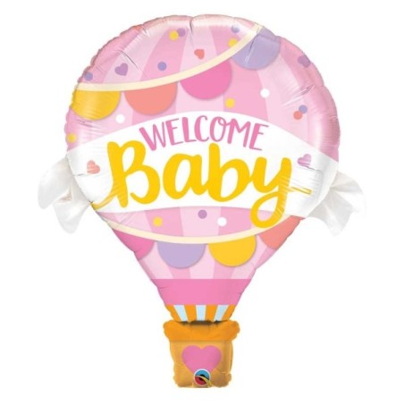 WELCOME BABY PINK BALLOON 42" ALU