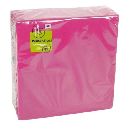 40 SERVIETTES FUCHSIA 38X38