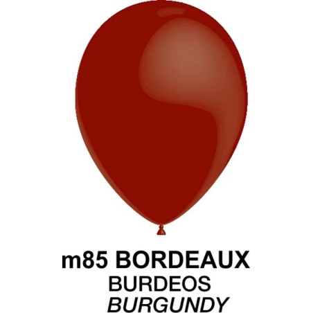 12 BALLONS 11" (28CM) METAL BORDEAUX