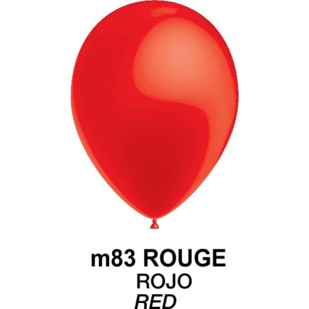 100 BALLONS 5" (13CM) METAL ROUGE