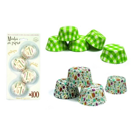 100 MUFFINS PAPIER 4.5CM