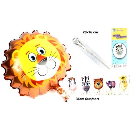 BALLON A GONFLER 20X26CM ANIMAL+STICK 6A