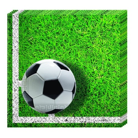 20 SERVIETTE 2 PLIS 33X33 FOOTBALL PARTY