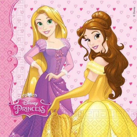 20 SERVIETTE 2PLIS 33X33 PRINCESSES