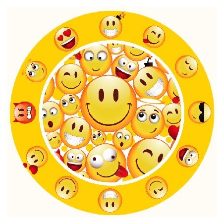 6 ASSIETTE 23CM CARTON EMOJI