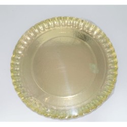 5 PLATEAUX OR CARTON ROND 33CM