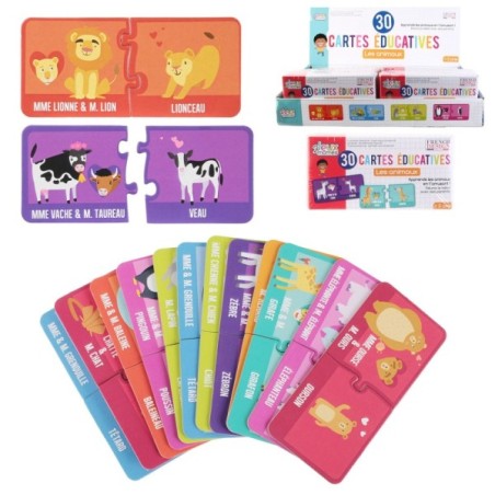 CARTE EDUCATIVE J APPRENDS LES ANIMAUX X