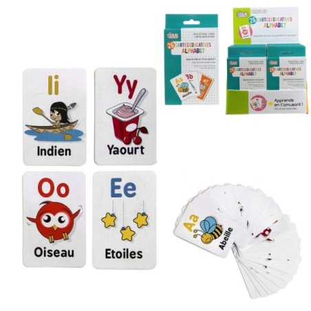 CARTE EDUCATIVE MOTS 8X12CM BLANC