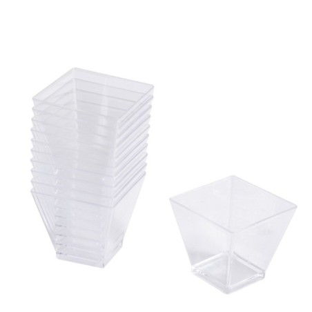 25 VERRINES CARRE 6CL PS TRANSPARENT