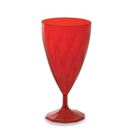 6 VERRES A VIN CRISTAL ROUGE